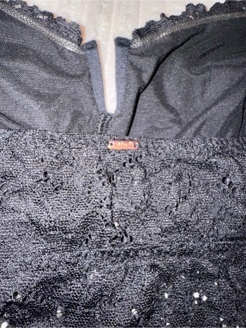 PINK Victoria's Secret Black Lace Bandeau Bralette
